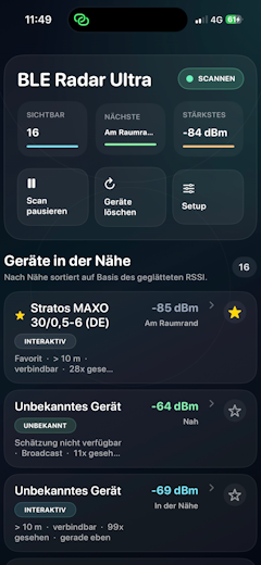 BLE Radar Ultra Screenshot