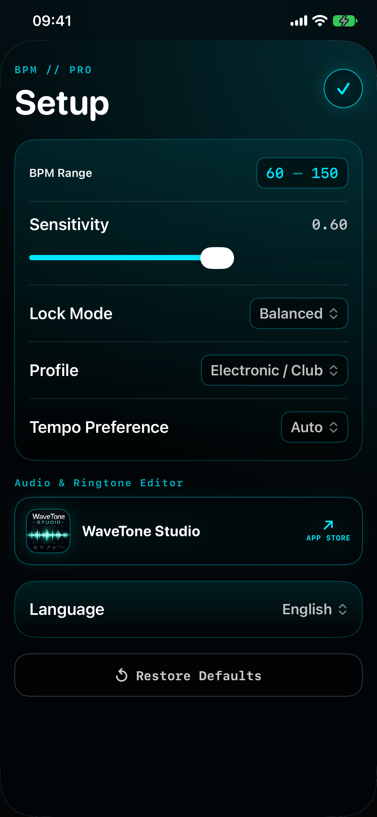 BPM Analyzer Pro Screenshot