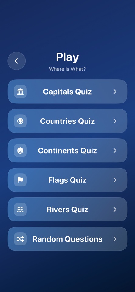 Wo ist was? Geo Quiz Screenshot